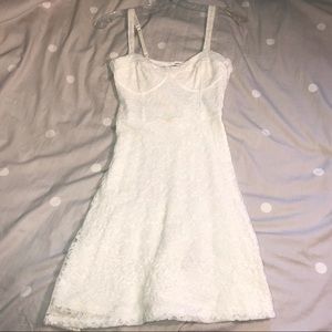 White Lace Floral Dress